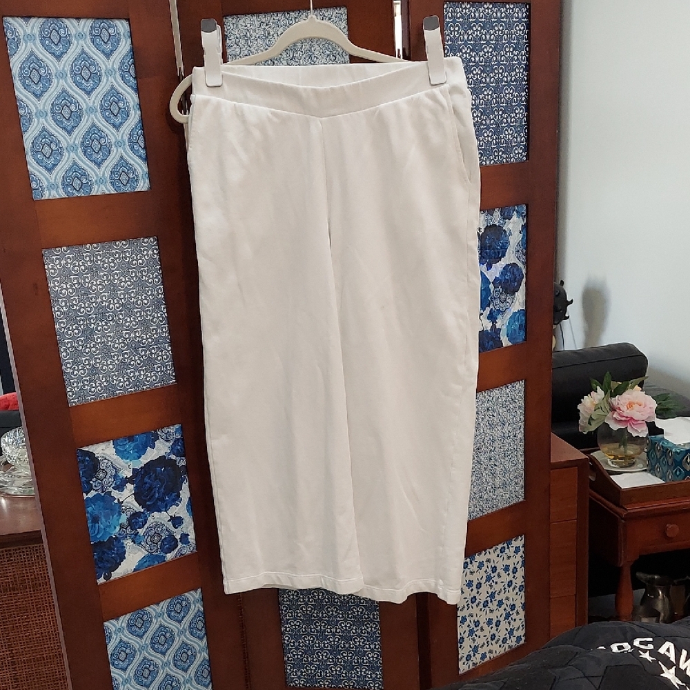 J.Jill PureJill Pants, Size Small, Organic Cotton, White Terry
